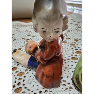 Rare Vintage Goebel Made in Germany Victorian Boy & Girl Porcelain Book Ends